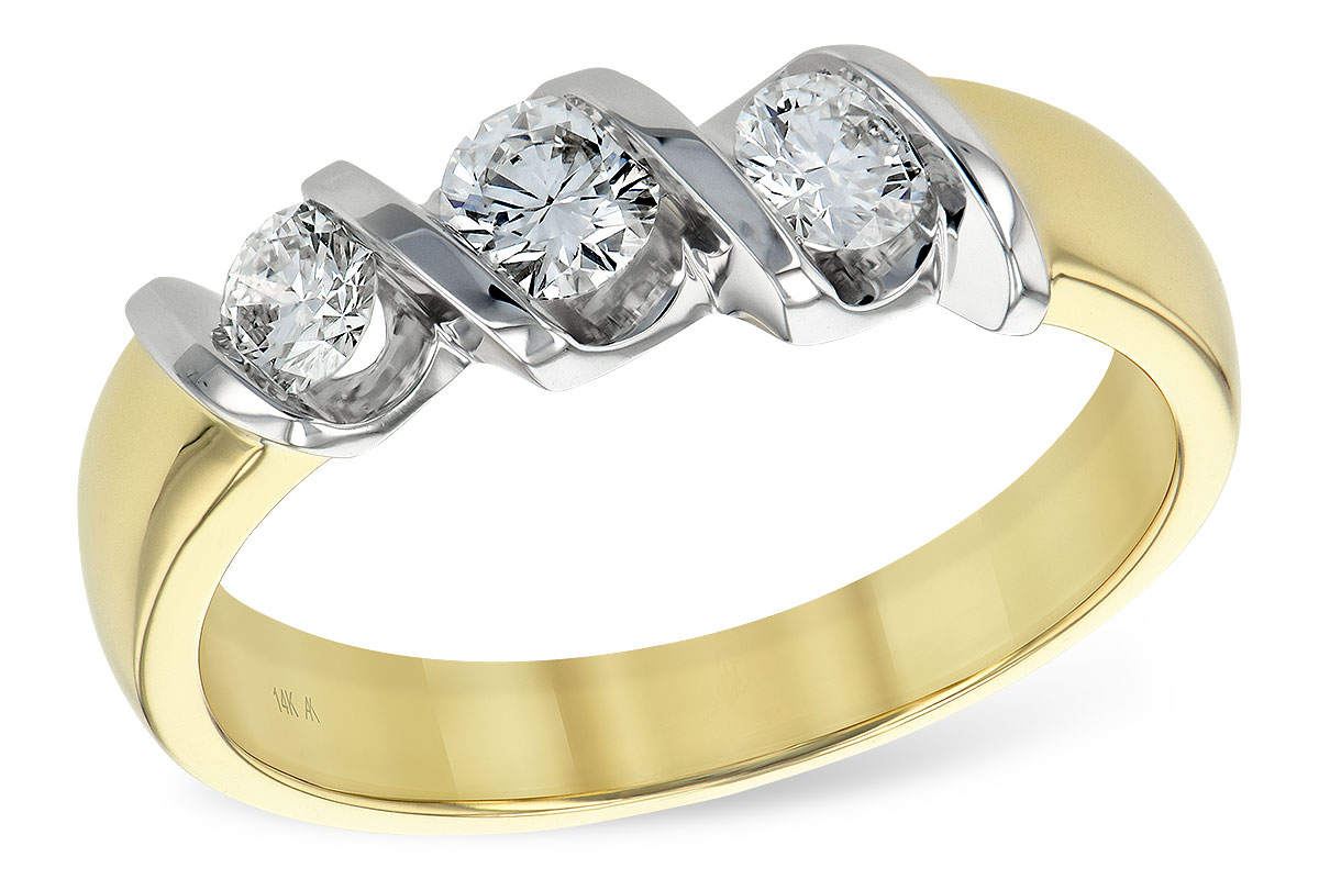 A147-52283: LDS WED RING .20 BR .50 TW
