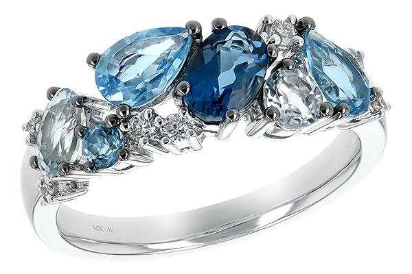 A243-82356: LDS RG 2.05 BLUE TOPAZ 2.16 TGW