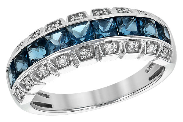 A244-73229: LDS WED RG 1.51 LONDON BLUE TOPAZ 1.60 TGW