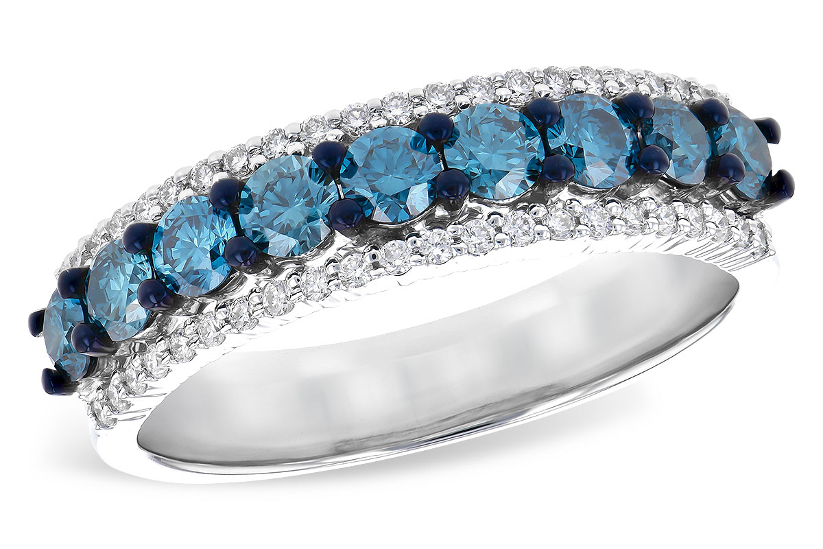 A327-53256: LDS DIA RG .80 TW BLUE DIAS 1.00 TW