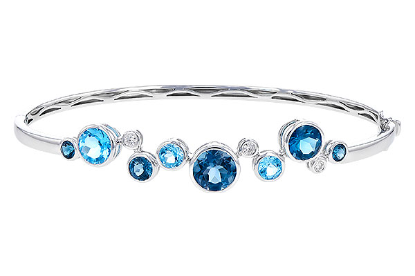 A328-36847: BANGLE 3.95 TW BLUE TOPAZ 4.06 TGW