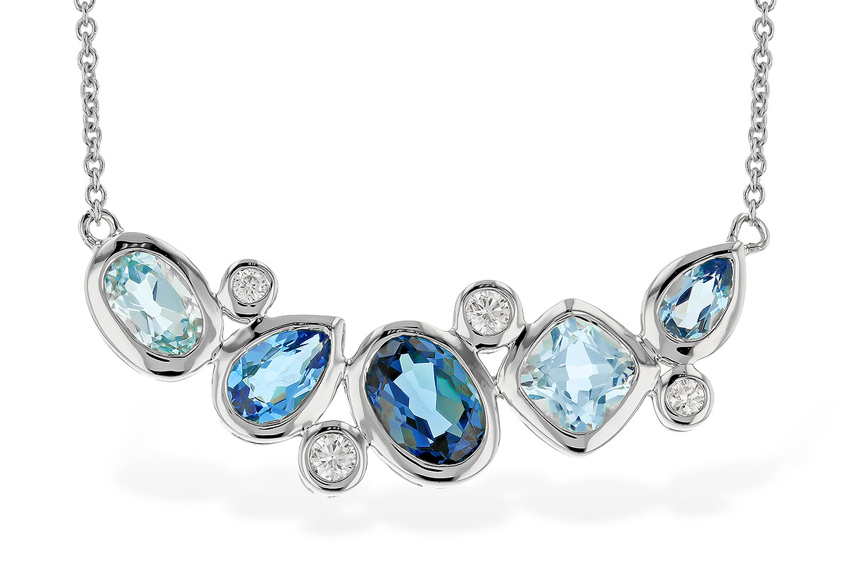 A328-42283: NECK 2.57 BLUE TOPAZ TW 2.72 TGW (18")