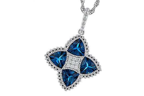 A329-32283: NECKLACE 2.79 LONDON BLUE TOPAZ 2.85 TGW