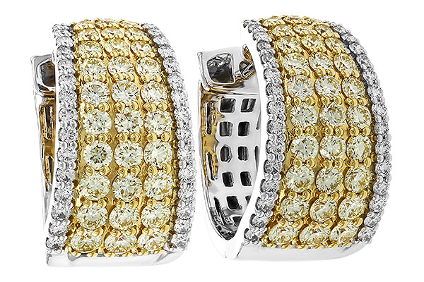 A329-32347: EARRINGS 1.52 YELLOW DIAS 1.96 TW