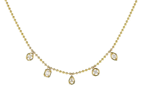 A329-35056: NECKLACE .50 TW FANCY CUT DIAS (18")