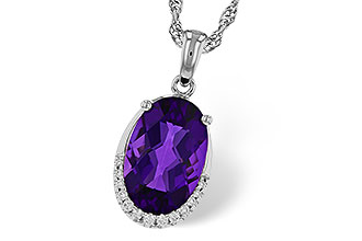 A329-35910: NECKLACE 2.70 AMETHYST 2.76 TGW (12x8MM OV)