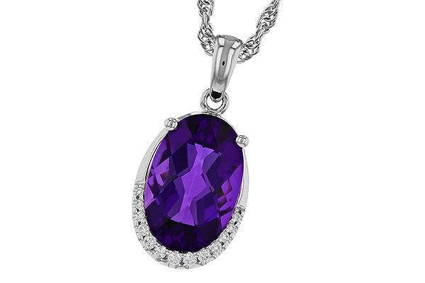 A329-35910: NECKLACE 2.70 AMETHYST 2.76 TGW (12x8MM OV)