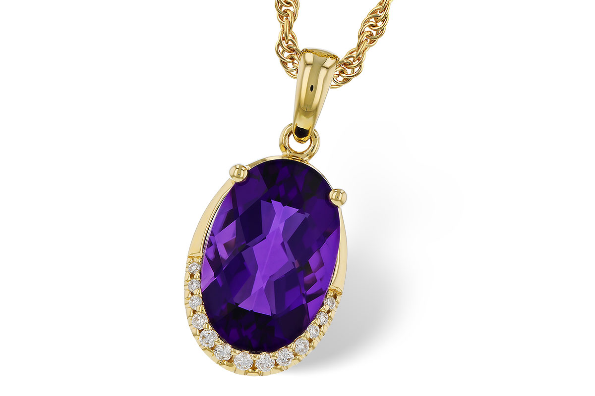 A329-35910: NECKLACE 2.70 AMETHYST 2.76 TGW (12x8MM OV)