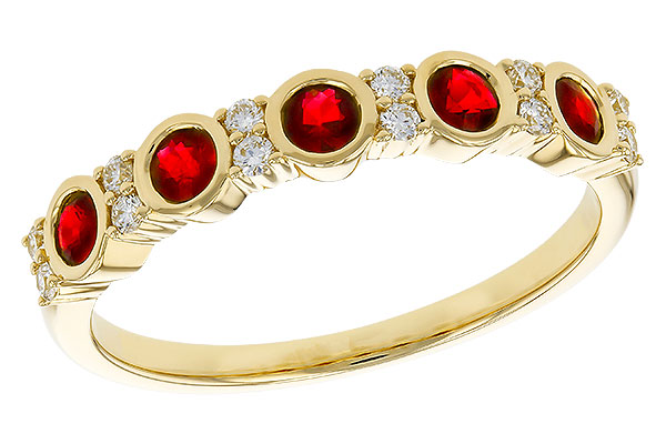 A329-35965: LDS WED RG .33 TW RUBY .45 TGW