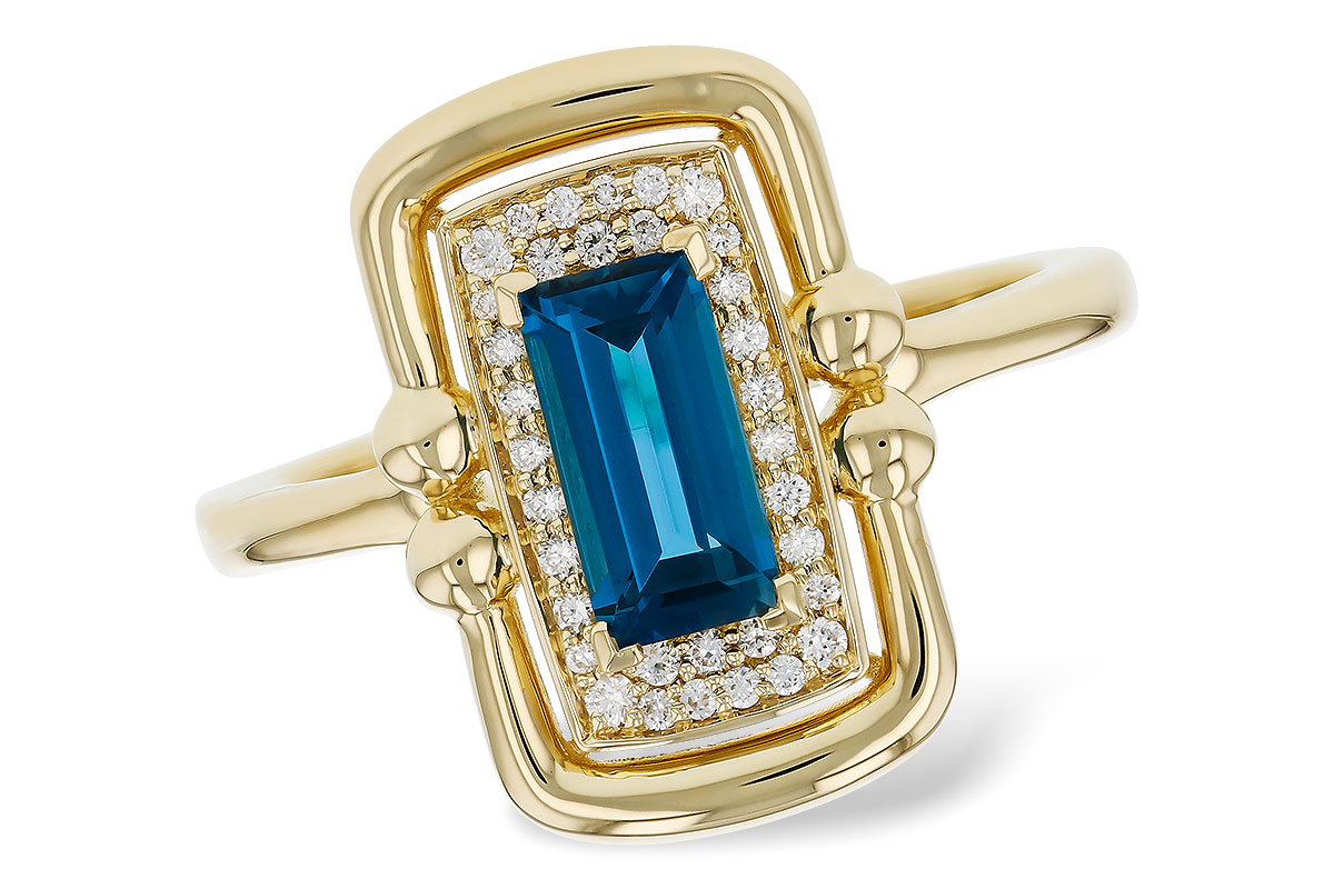 A330-18674: LDS RG .84 LONDON BLUE TOPAZ .96 TGW (8x4MM LBT)
