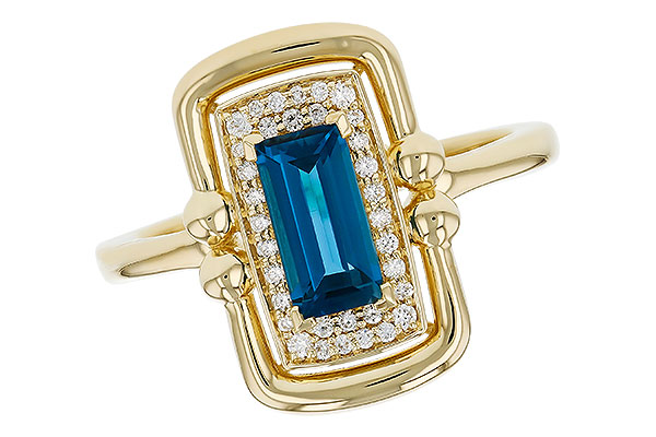 A330-18674: LDS RG .84 LONDON BLUE TOPAZ .96 TGW (8x4MM LBT)