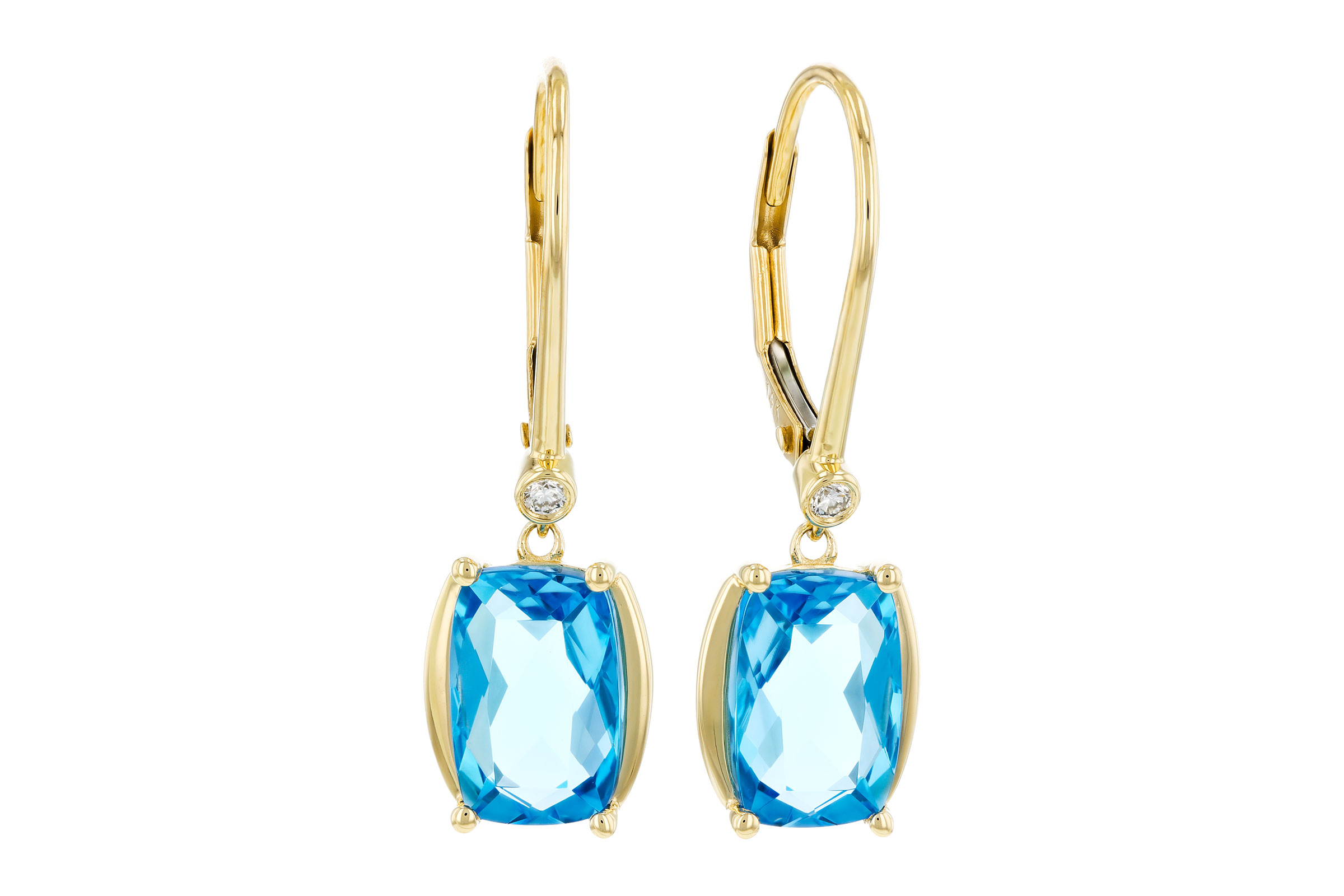 A330-20474: EARRINGS 3.82 TW BLUE TOPAZ 3.85 TGW (9x6MM BT)