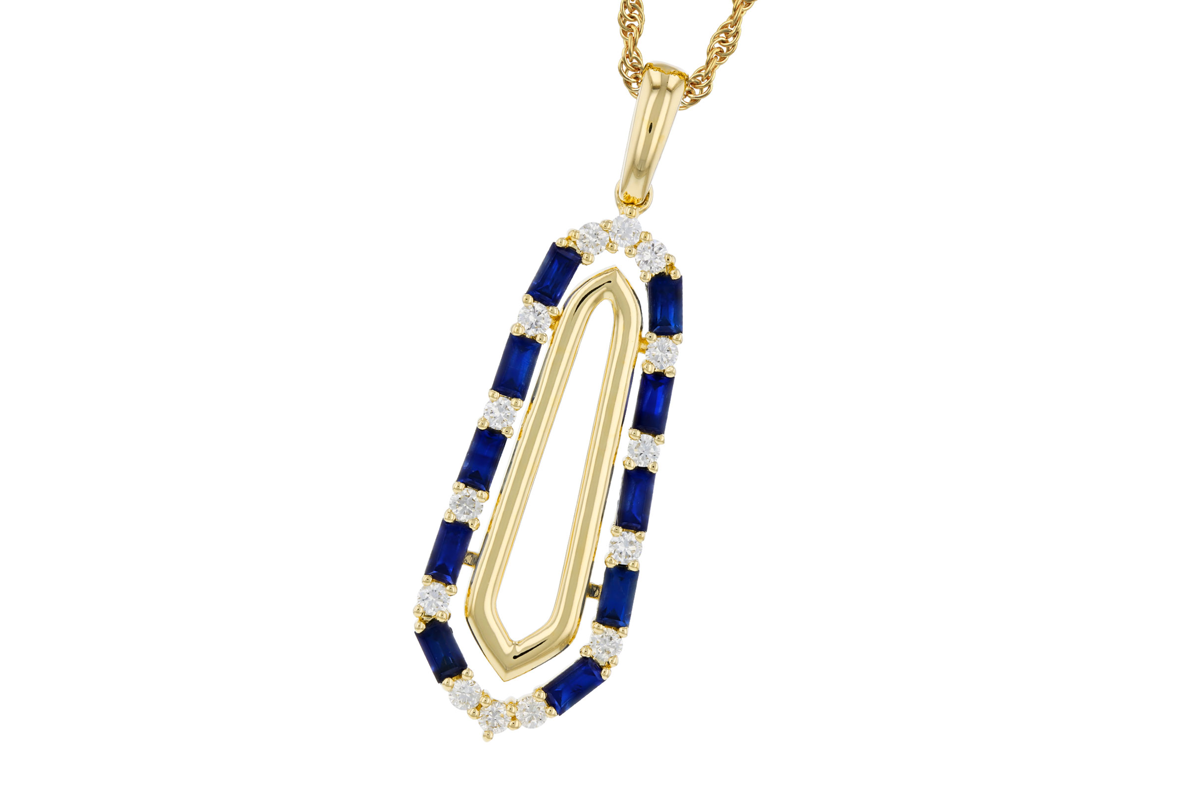 A330-21410: NECKLACE .74 TW SAPPHIRE .94 TGW