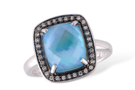 B242-02338: LDS RG 3.42 BLUE TOPAZ 3.54 TGW