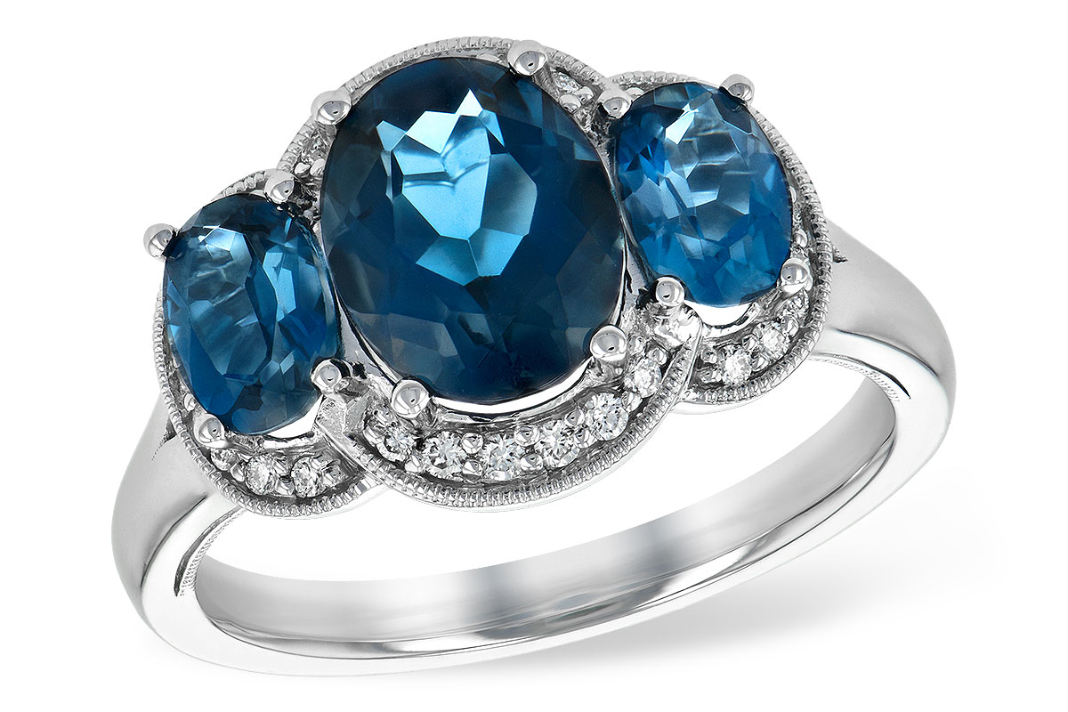 B243-88656: LDS RG 4.20 BLUE TOPAZ 4.33 TGW