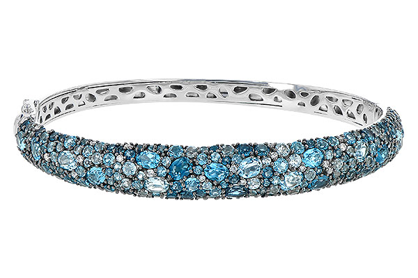 B244-75965: BANGLE 7.60 BLUE TOPAZ 7.85 TGW