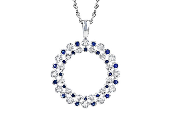 B327-50456: NECKLACE .43 TW SAPP .56 TGW