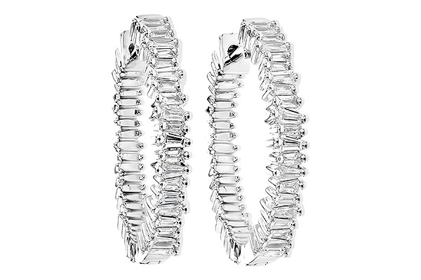 B327-51410: EARR .35 CTS TW BAGUETTE DIAS