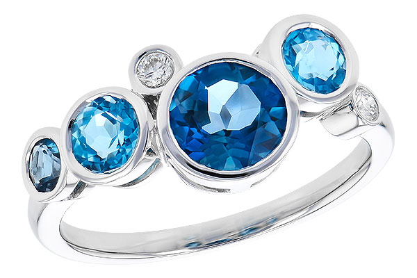 B327-52338: LDS RG 1.40 TW BLUE TOPAZ 1.45 TGW