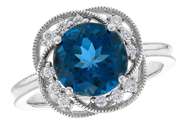 B328-39619: LDS RG 2.90 LONDON BLUE TOPAZ 3.05 TGW (9MM LBT)