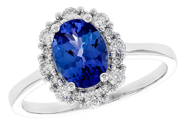 B328-41438: LDS RG 1.02 TANZANITE 1.30 TGW (8x6 OVAL)