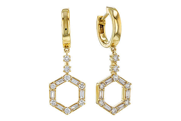 B329-28656: EARRINGS .23 BAG .60 TW