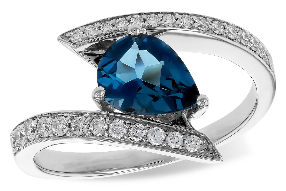 B329-28665: LDS RG 1.04 LONDON BLUE TOPAZ 1.28 TGW (8x6MM)