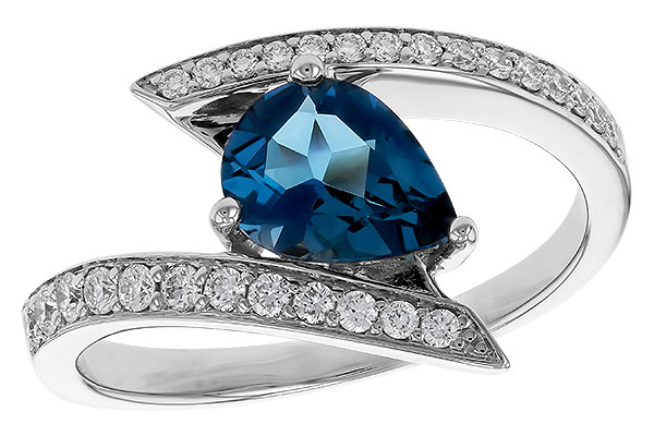 B329-28665: LDS RG 1.04 LONDON BLUE TOPAZ 1.28 TGW (8x6MM)