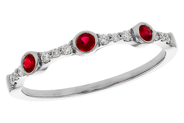 B329-30501: LDS WED RG .15 RUBY .24 TGW