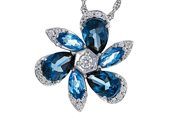 B329-31392: NECKLACE 3.03 BLUE TOPAZ 3.22 TGW