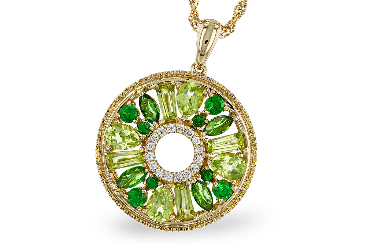 B329-31401: NECKLACE 1.47 SEMI-PREC (PER & GR.GT) 1.52 TGW