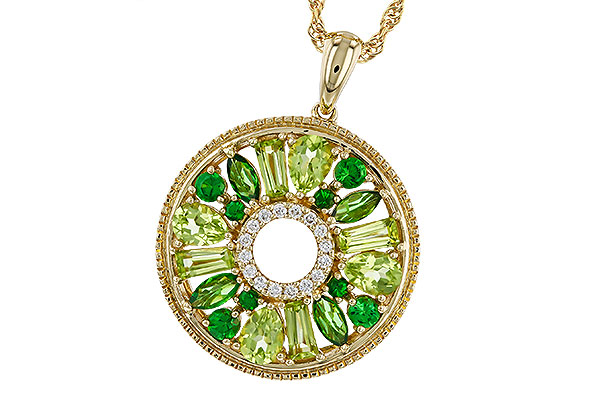 B329-31401: NECKLACE 1.47 SEMI-PREC (PER & GR.GT) 1.52 TGW