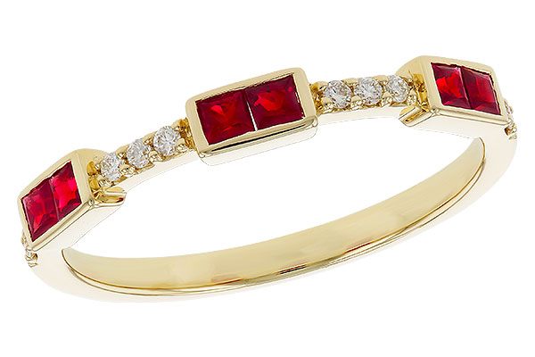 B329-32274: LDS WED RG .34 RUBY .41 TGW