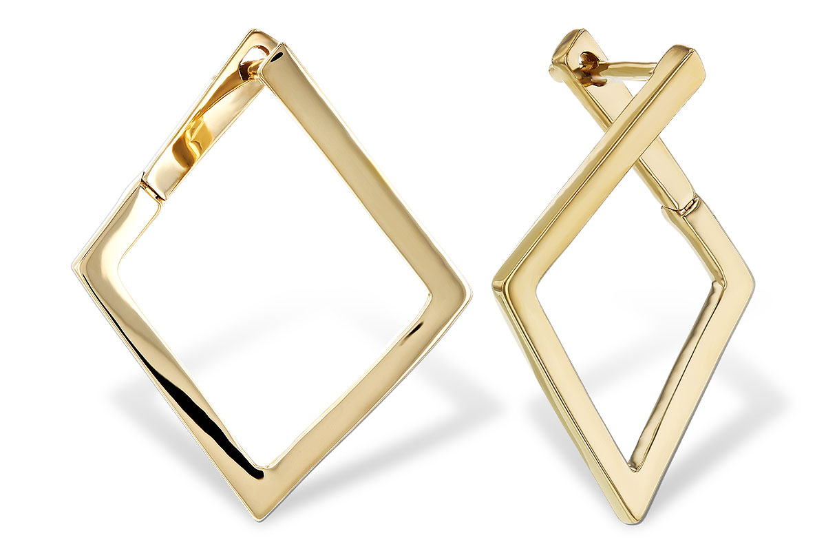 B329-33238: GOLD EARRINGS (23MM)