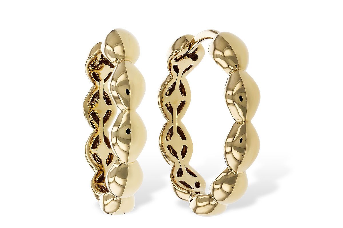 B329-33265: GOLD EARRINGS (18MM)