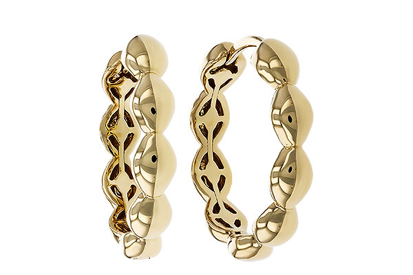 B329-33265: GOLD EARRINGS (18MM)