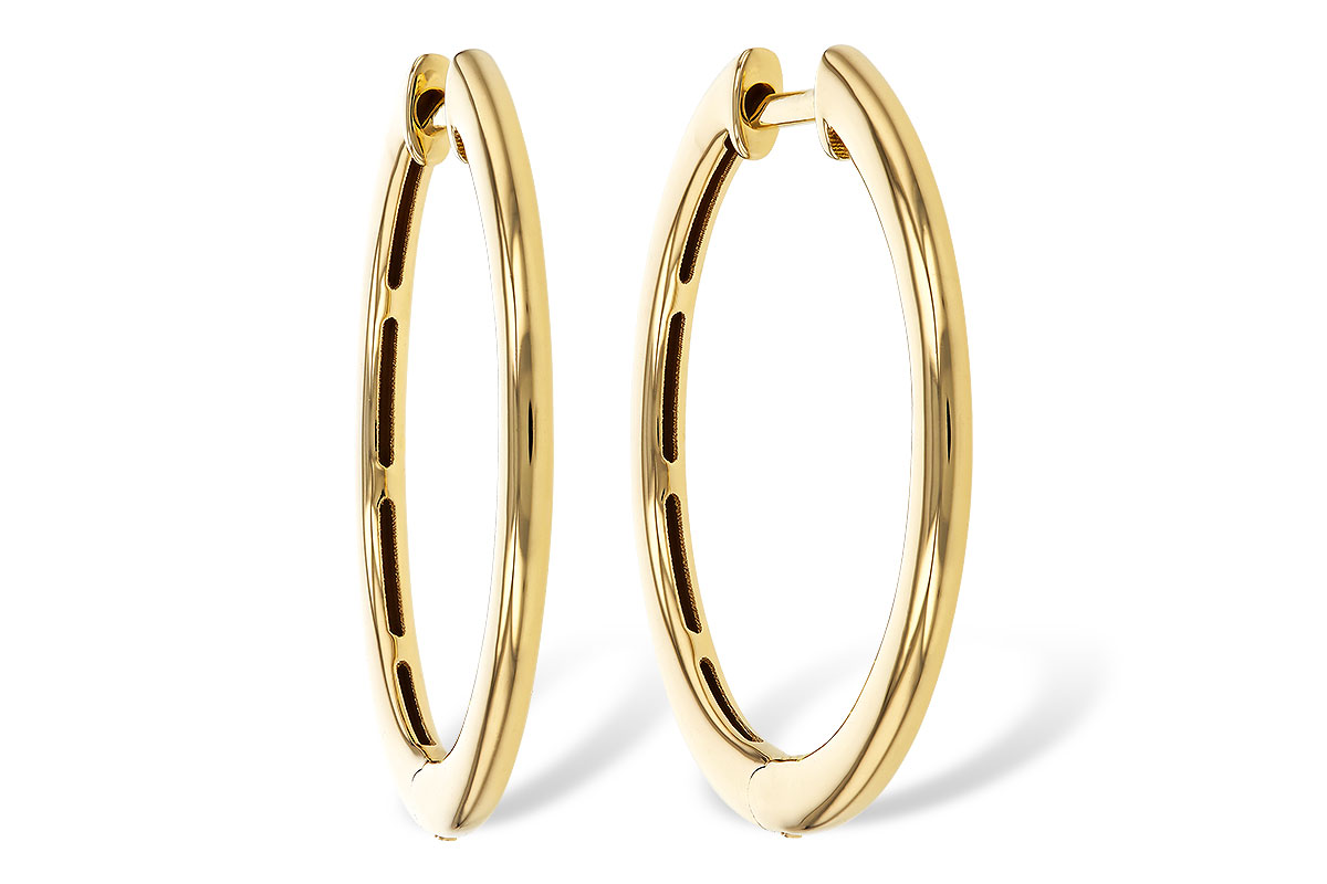 B329-35019: GOLD EARRINGS (24MM)