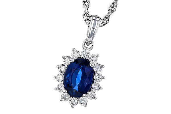 B329-35083: NECKLACE .85 SAPPHIRE 1.07 TGW (7x5MM SAPP)