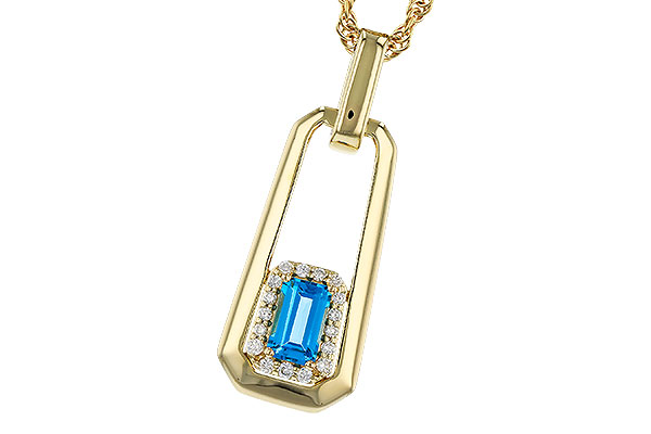 B329-35965: NECKLACE .33 BLUE TOPAZ .40 TGW (5x3MM BT)