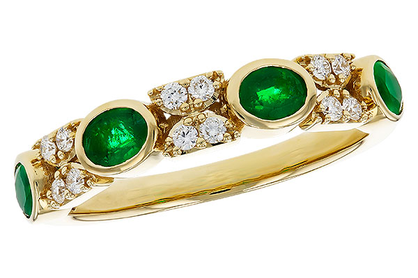 B330-18701: LDS WED RG .54 TW EMERALD .68 TGW