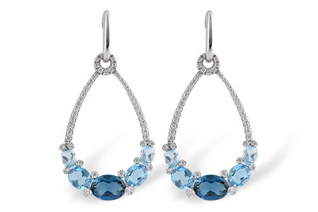 C242-94128: EARR 3.75 BLUE TOPAZ 4.17 TGW
