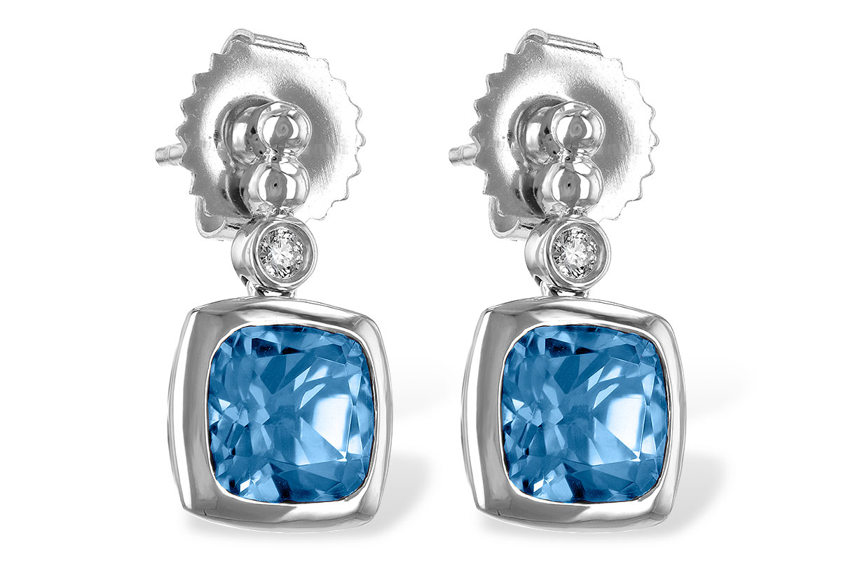 C243-86847: EARR 1.76 BLUE TOPAZ 1.80 TGW