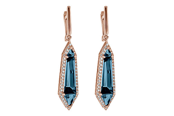 C244-75919: EARR 5.25 LONDON BLUE TOPAZ 5.67 TGW