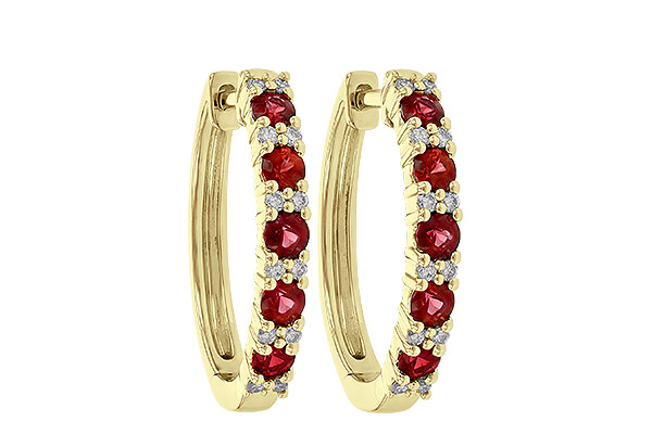 C244-76892: EARR .90 RUBY 1.08 TGW