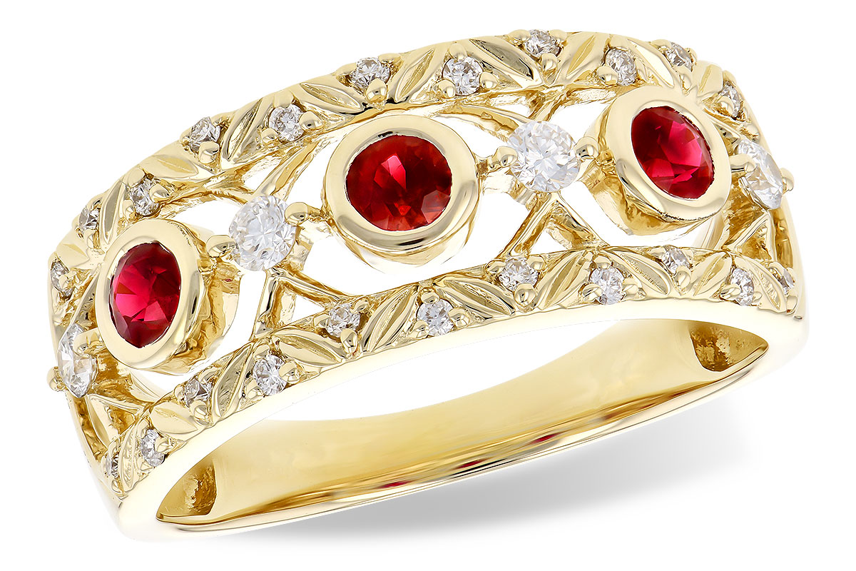 C327-52301: LDS WED RG .40 RUBY .63 TGW