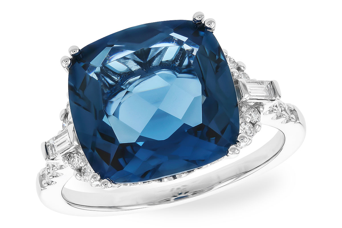 C328-40528: LDS RG 9.00 LONDON BLUE TOPAZ 9.25 TGW (12MM LBT)