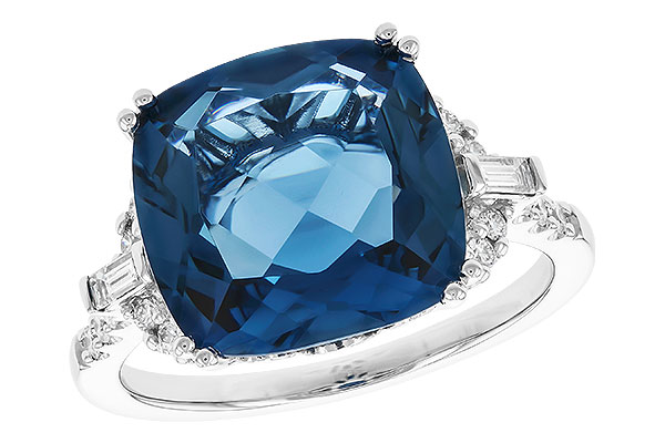 C328-40528: LDS RG 9.00 LONDON BLUE TOPAZ 9.25 TGW (12MM LBT)