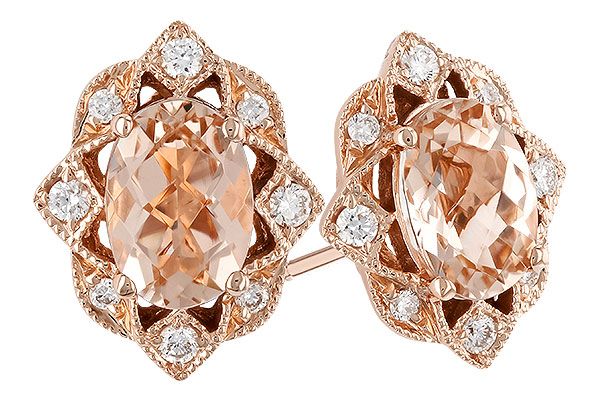 C328-43256: EARR .80 MORGANITE .89 TGW (6x4MM MORG)