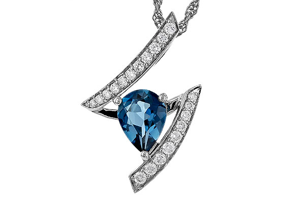 C329-28665: NECK 1.04 LONDON BLUE TOPAZ 1.23 TGW (8x6MM)