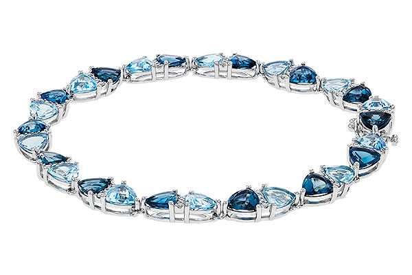 C329-29601: BRACELET 12.20 BLUE TOPAZ 12.50 TGW (7")